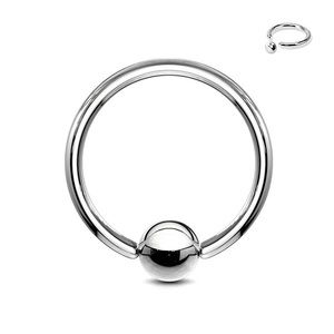 Surgical Steel 18ga (1mm) Ring Hoop with Bead
